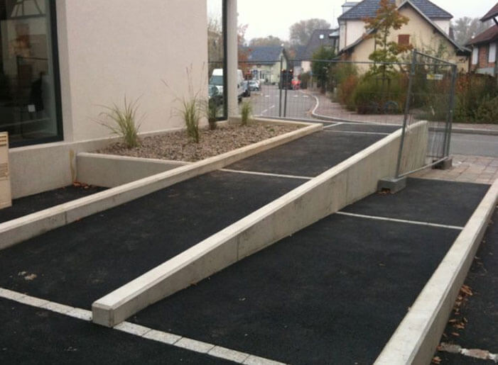 Réalisation d'un accès aux personnes à mobilité réduite dite PMR par la société Technobat Richwiller - 68 Alsace